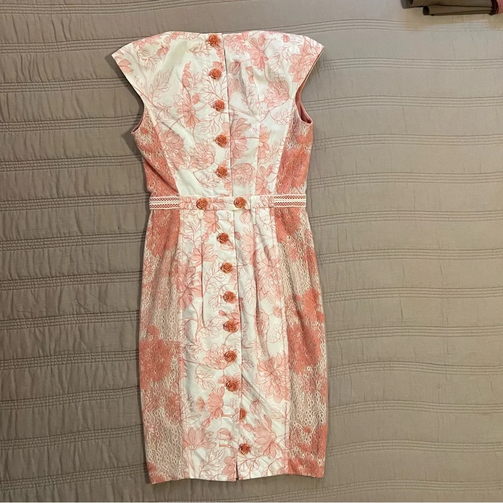 Byron Lars Pink and White floral Dress - Picture 7 of 7